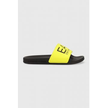 EA7 Emporio Armani papuci culoarea galben