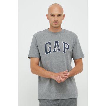 GAP tricou din bumbac culoarea gri, neted