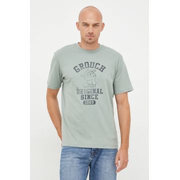 GAP tricou din bumbac culoarea verde, cu imprimeu