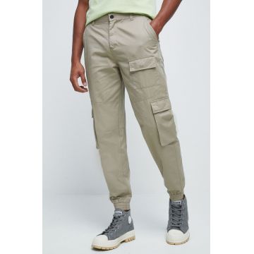 Medicine pantaloni de bumbac barbati, culoarea bej