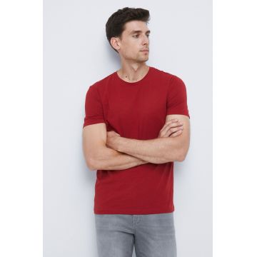 Medicine tricou barbati, culoarea bordo, neted