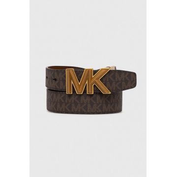 Michael Kors curea de piele cu două fețe barbati, culoarea maro