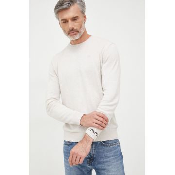 Pepe Jeans pulover din amestec de lana culoarea bej, light