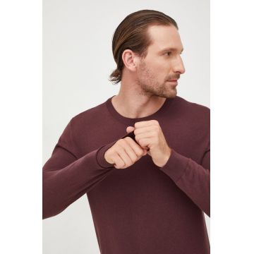 Sisley pulover barbati, culoarea bordo, light