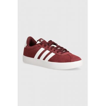 adidas sneakers din piele intoarsă Vl Court culoarea bordo, IF4457