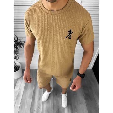 Compleu barbati tricou+pantaloni bej 12613 P18-3.2