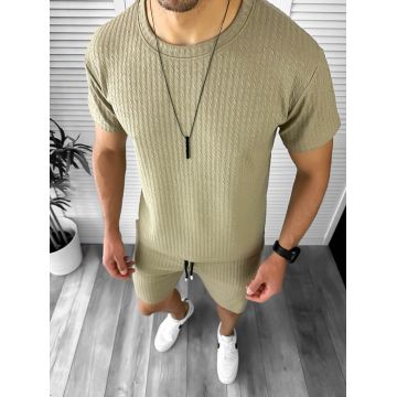 Compleu barbati tricou+pantaloni kaki 12614 P19-1.2