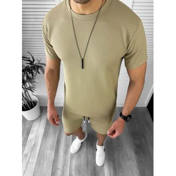 Compleu barbati tricou+pantaloni kaki 12615 O2-3.3