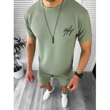 Compleu barbati tricou+pantaloni verde 12611 P19-2.2