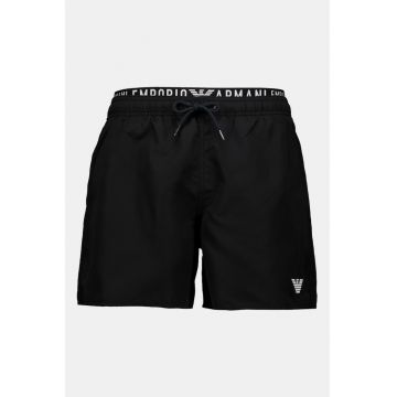 Pantaloni scurti de baie cu banda logo in talie