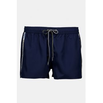 Pantaloni scurti de baie cu snur de ajustare si detalii logo