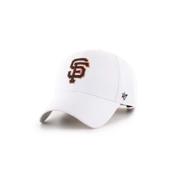 47 brand sapca MLB San Francisco Giants culoarea alb, cu imprimeu, B-MVP22WBV-WH