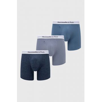 Abercrombie & Fitch boxeri 3-pack barbati, culoarea albastru marin, KI114-4001-200