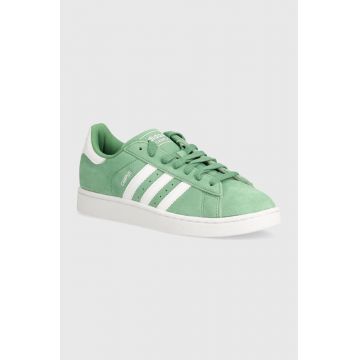 adidas Originals sneakers din piele intoarsă Campus 2 culoarea verde, IE9069