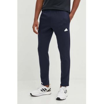 adidas pantaloni de trening Future Icons culoarea albastru marin, cu imprimeu, IX3904