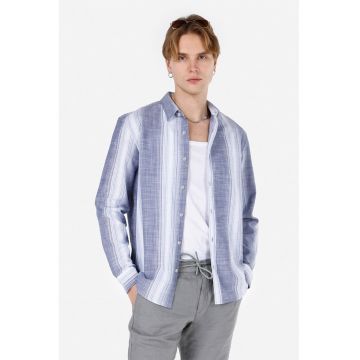 Camasa din bumbac cu model in dungi Camasa din bumbac cu model in dungi