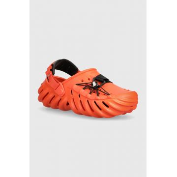 Crocs papuci Echo Reflective Laces Clog culoarea portocaliu, 210004