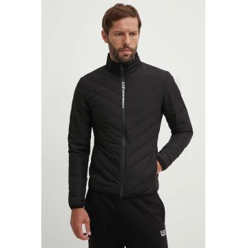 EA7 Emporio Armani geaca de puf barbati, culoarea negru, de tranzitie, PNE1Z.8NPB13