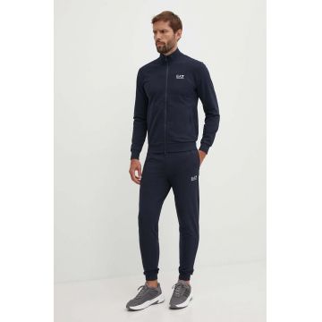 EA7 Emporio Armani trening din bumbac culoarea albastru marin, PJVRZ.8NPV60