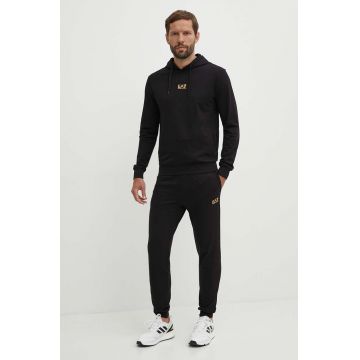 EA7 Emporio Armani trening din bumbac culoarea negru, PJVRZ.8NPV64 EA7 Emporio Armani trening din bumbac culoarea negru, PJVRZ.8NPV64