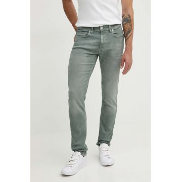 Pepe Jeans jeansi TAPERED JEANS barbati, culoarea verde, PM207390YB2