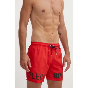 PLEIN SPORT pantaloni scurti de baie culoarea rosu, PS24MBM01