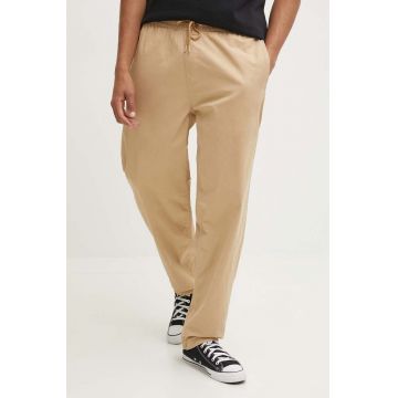 Tommy Jeans pantaloni barbati, culoarea bej, drept, DM0DM18937