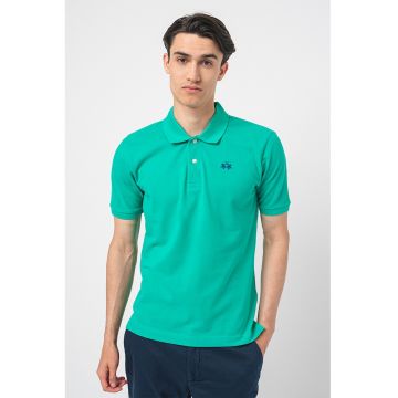 Tricou polo din bumbac si material pique