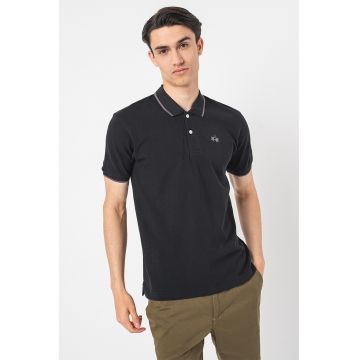 Tricou polo din bumbac si material pique