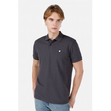 Tricou polo texturat