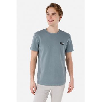 Tricou texturat cu decolteu rotund Tricou texturat cu decolteu rotund