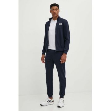 EA7 Emporio Armani trening din bumbac culoarea albastru marin, PJVRZ.6DPV57