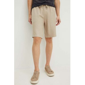 Medicine pantaloni scurti din bumbac culoarea bej