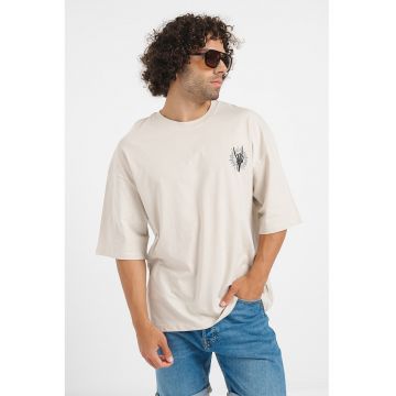 Tricou cu imprimeu si maneci cazute Charge