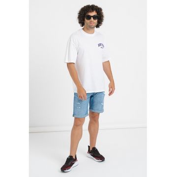 Tricou din bumbac cu decolteu la baza gatului Bradley