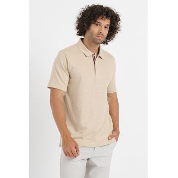 Tricou polo cu aspect texturat