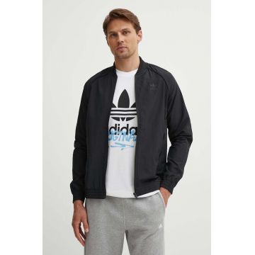 adidas Originals geaca barbati, culoarea negru, de tranzitie, IZ2111