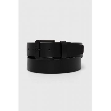 BOSS curea de piele barbati, culoarea negru, 50522574