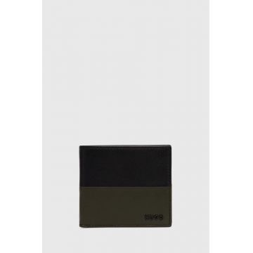 HUGO portofel de piele barbati, culoarea negru, 50523695