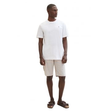 Pantaloni scurti cargo regular fit din amestec de in
