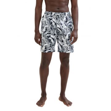 Pantaloni scurti de baie cu model si buzunare laterale