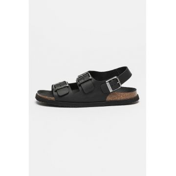 Sandale de piele cu design cu catarama Gaston - Negru