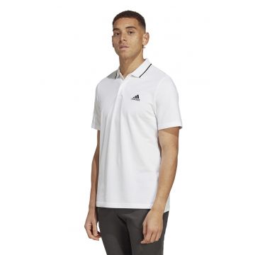Tricou polo de bumbac cu fenta cu nasturi