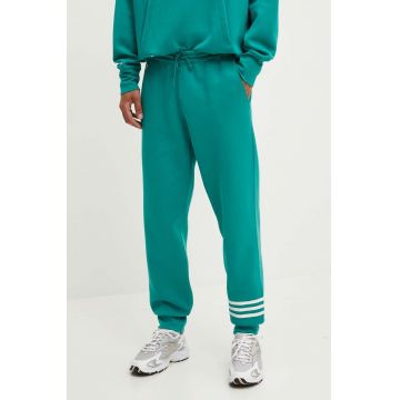 adidas Originals pantaloni de trening culoarea turcoaz, neted, JF9151