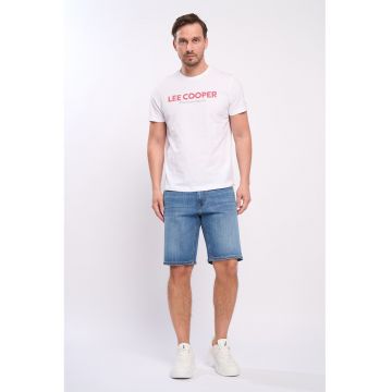 Bermude din denim cu aspect decolorat