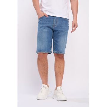 Bermude din denim cu talie medie
