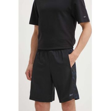Reebok pantaloni scurți de antrenament Motion Camo culoarea negru, 100076394