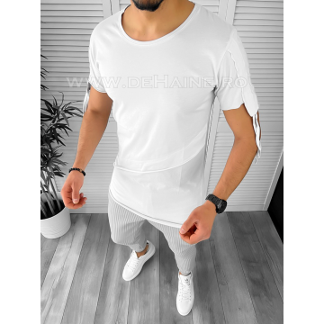 Tricou barbati alb slim fit Vagabond B1952  N1-6.3