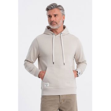 Hanorac cu buzunar kangaroo - Bej deschis