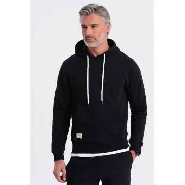 Hanorac cu buzunar kangaroo - Negru